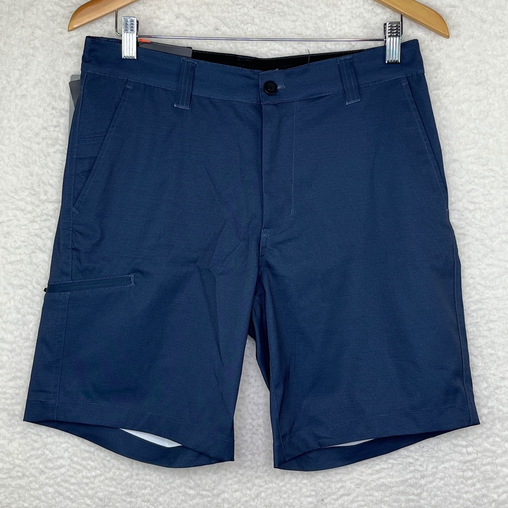 Hawke & Co HK Performance Mens Stretch Woven Shorts Navy Blue Size 30